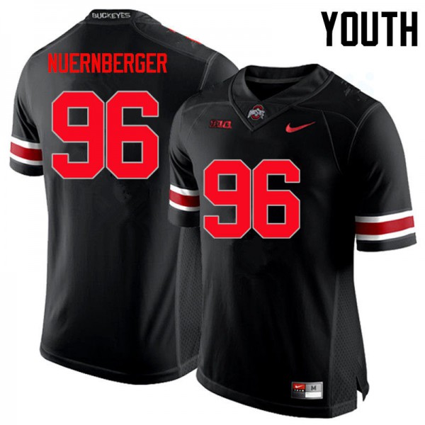 Ohio State Buckeyes #96 Sean Nuernberger Youth Football Jersey Black